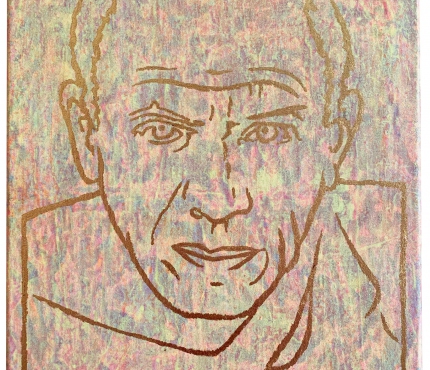Picasso, Acryl u. Gold a. Lwd XL, 30x40 cm